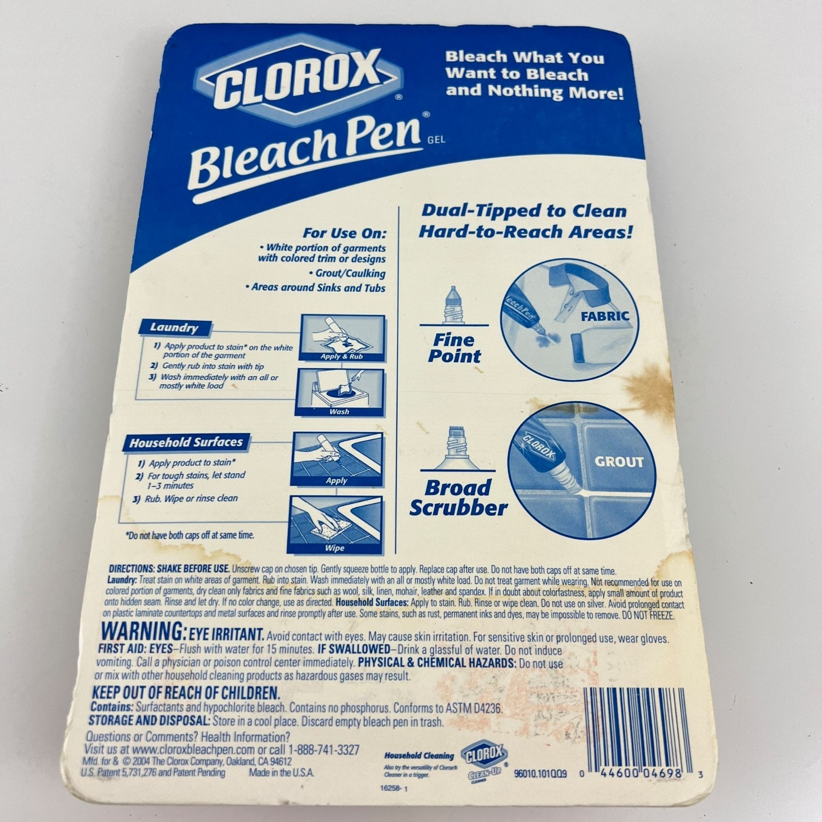Clorox Laundry Bleach Pen 4 Pack (2 oz each) 2004 NOS Sealed Household Cleaner