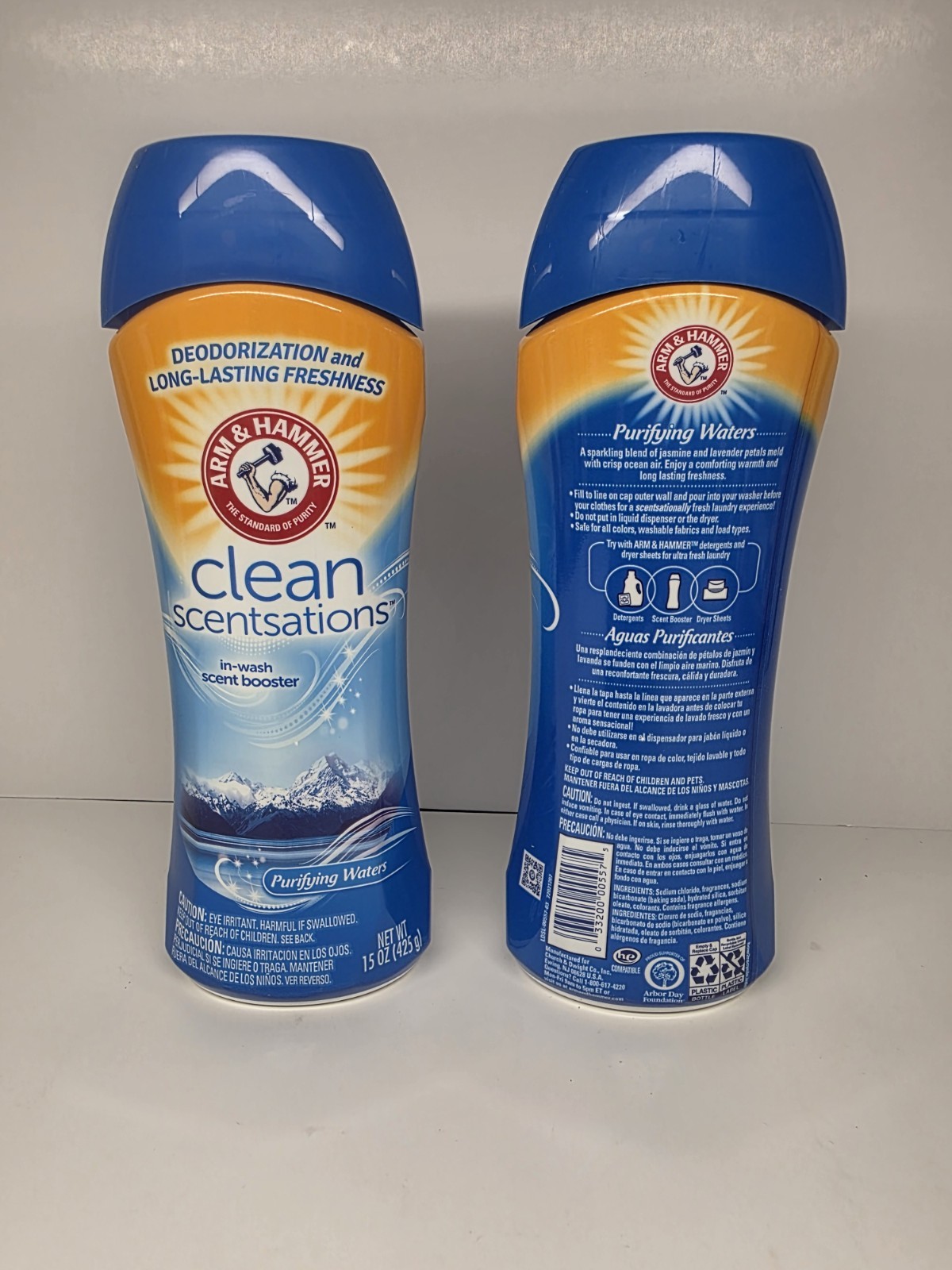 (Pack of 2) Arm & Hammer In-Wash Scent Booster, Purifying Waters, 15 oz . New