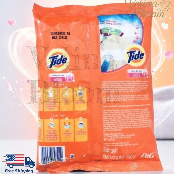 Tide Powder with Downy Laundry Detergent Powder 690 g/ 24.3 oz (2 Packs)