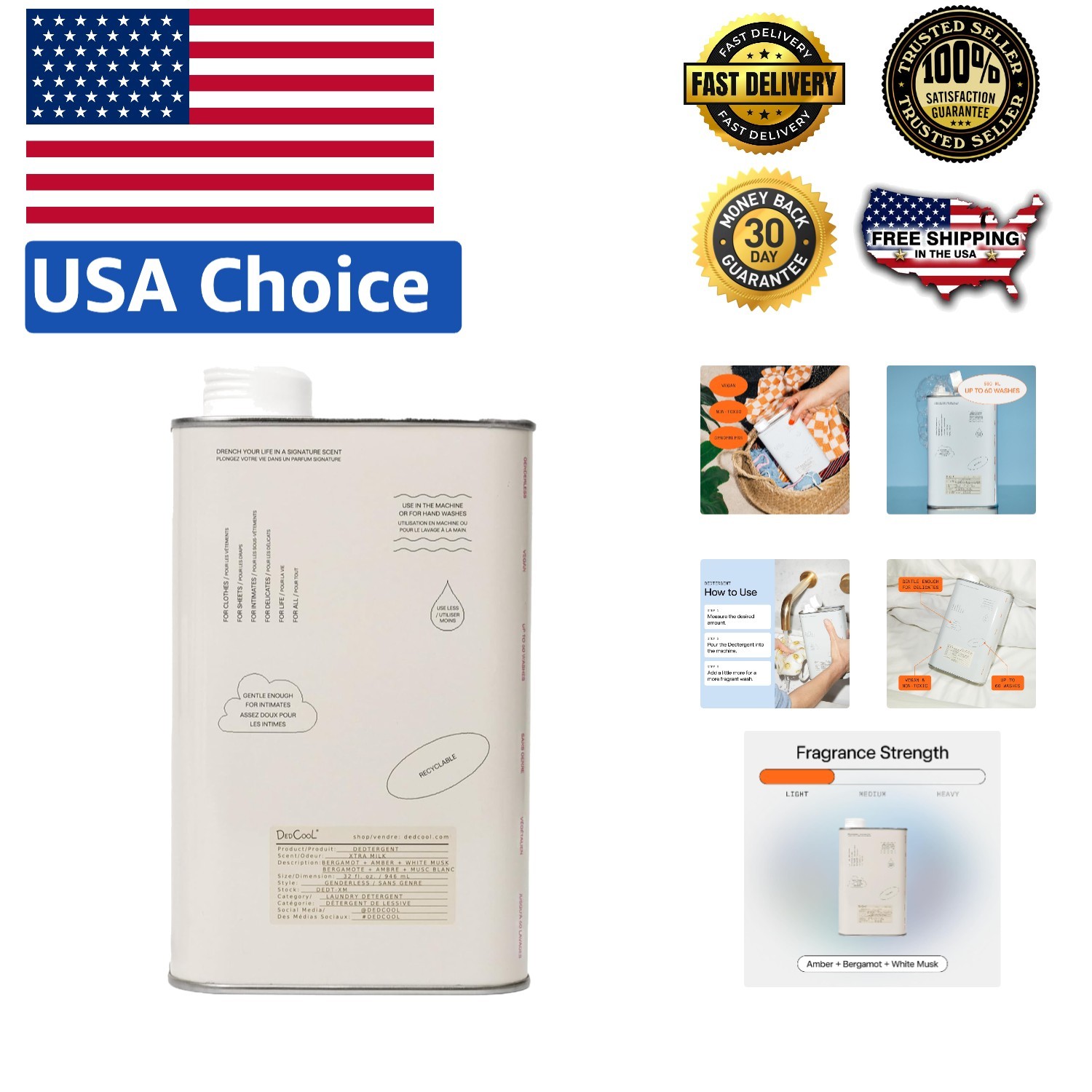 Xtra Milk Scented Liquid Laundry Detergent 32 fl oz – Eco-Friendly &
