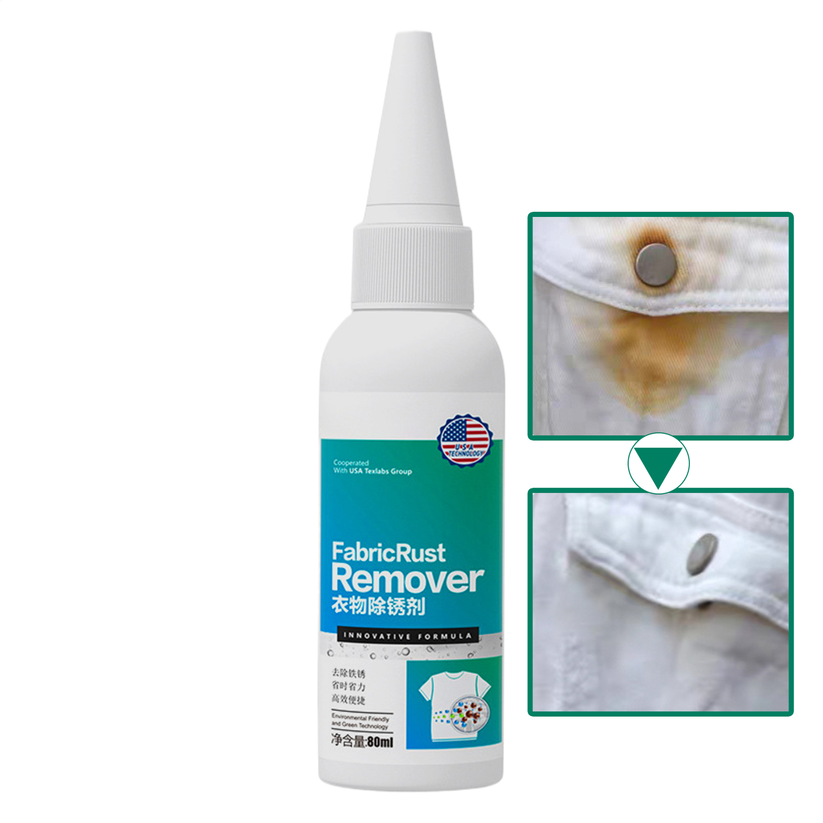 Fabric Rust Cleaner Professional Multifunctional Stains Remover Cleaning Liquid