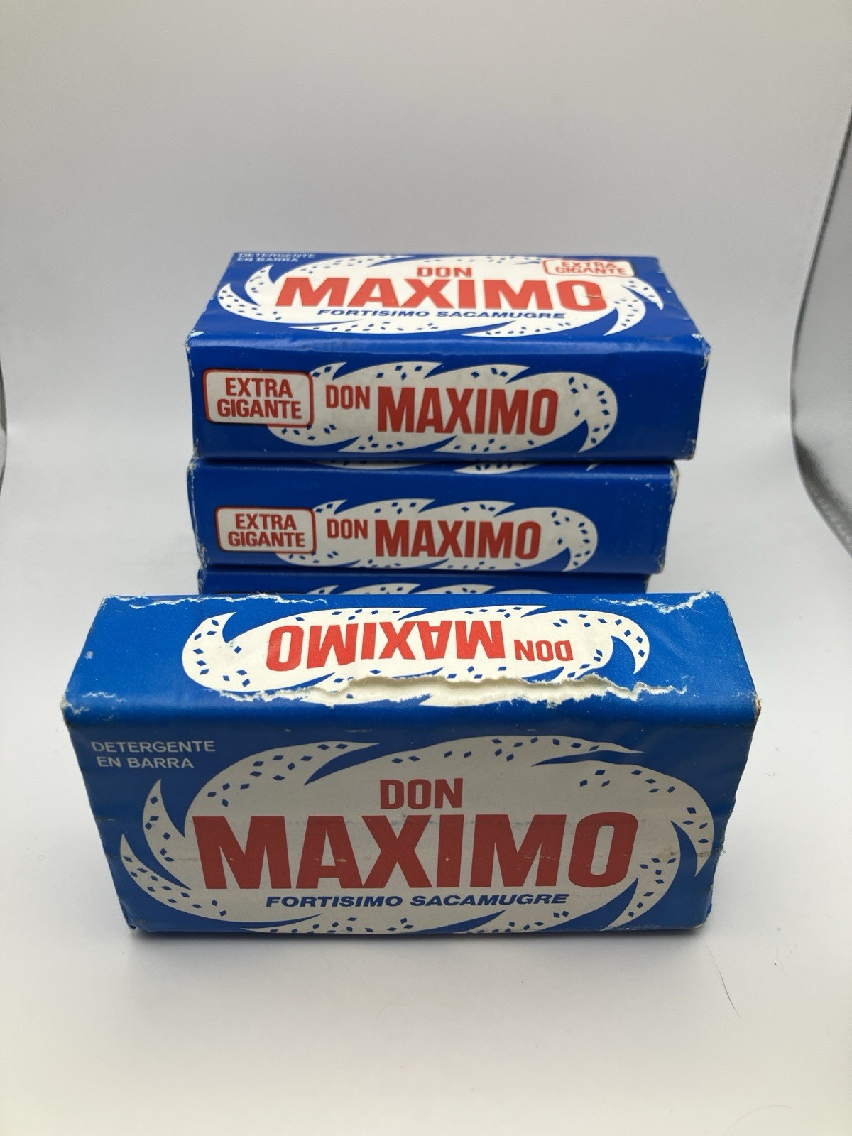 Don Maximo Extra Gigante Vintage Laundry Bar Soap Detergent Mexico Lot 4 bars