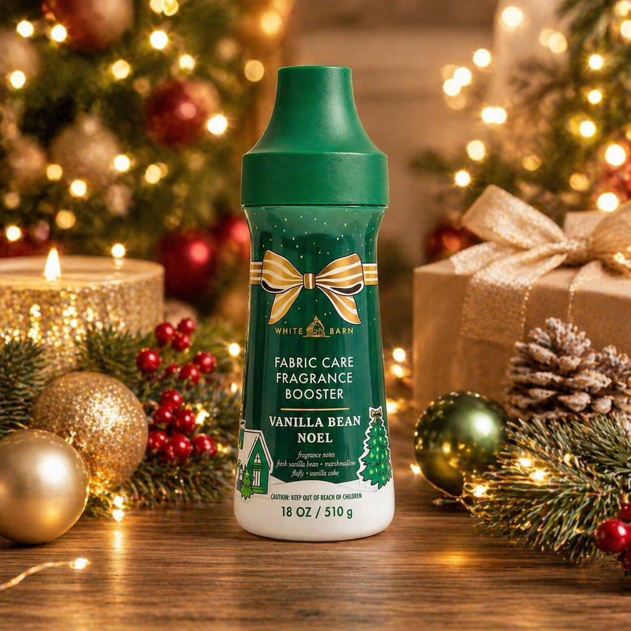 Bath & Body Works White Barn Vanilla Bean Noel Laundry Fragrance Booster 18 oz