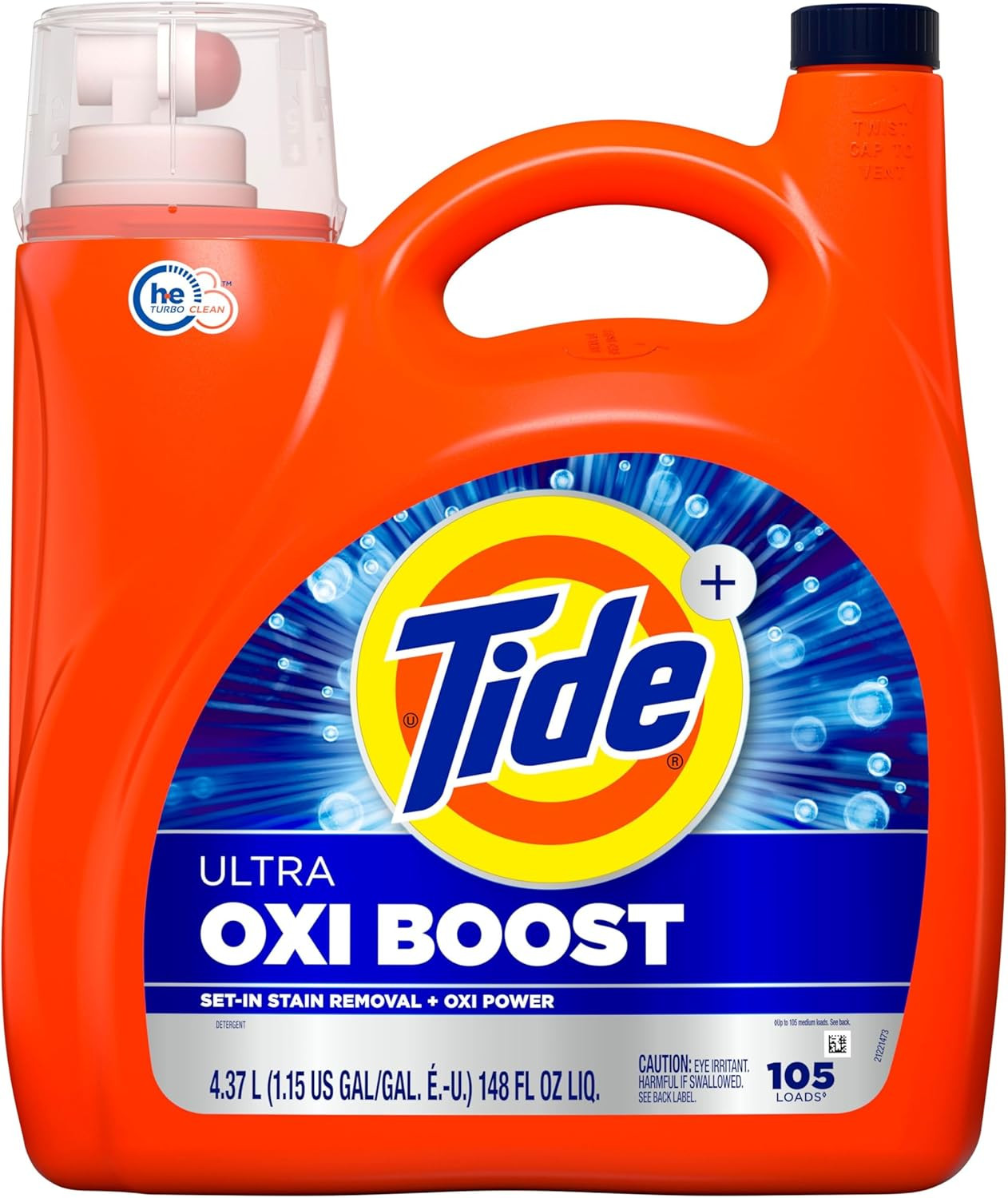 Ultra Oxi Boost Liquid Laundry Detergent, 148 Fl Oz, 105 Loads, Advanced Stai…
