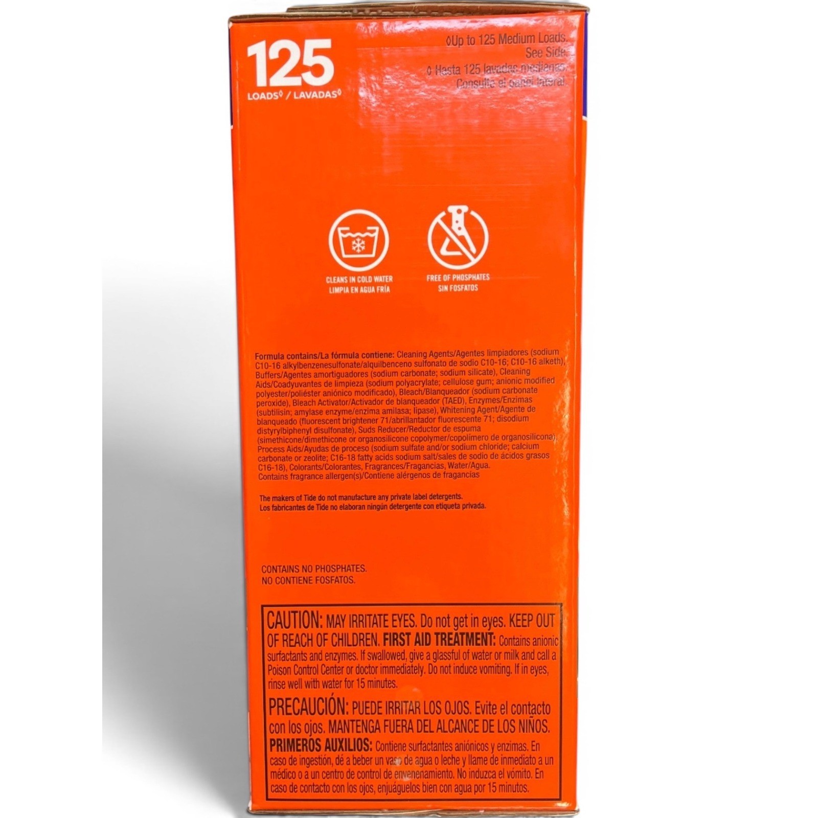Tide Mountain Spring Powder Laundry Detergent HE Turbo 125 Loads 143oz 8.9lb Box