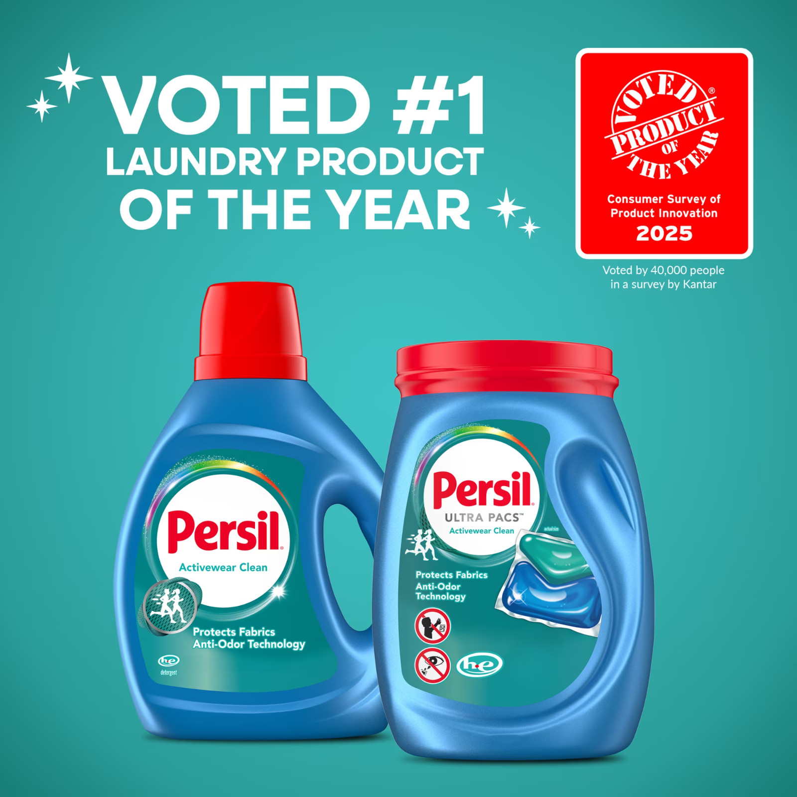 Persil Activewear Clean Liquid Laundry Detergent, Original, 84 fl oz, 50 Loads