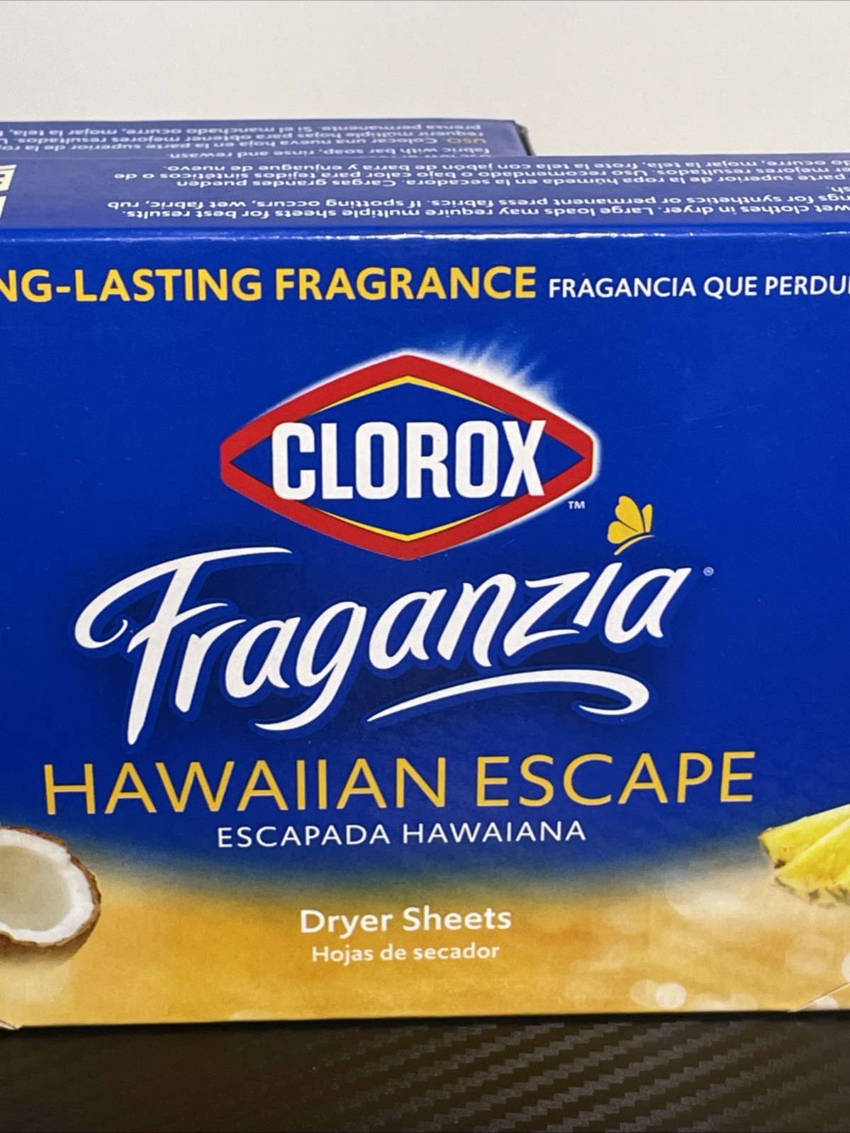 Lot Of 2 Clorox Fraganzia Dryer Sheets Island Escape Scent 40 Sheets New