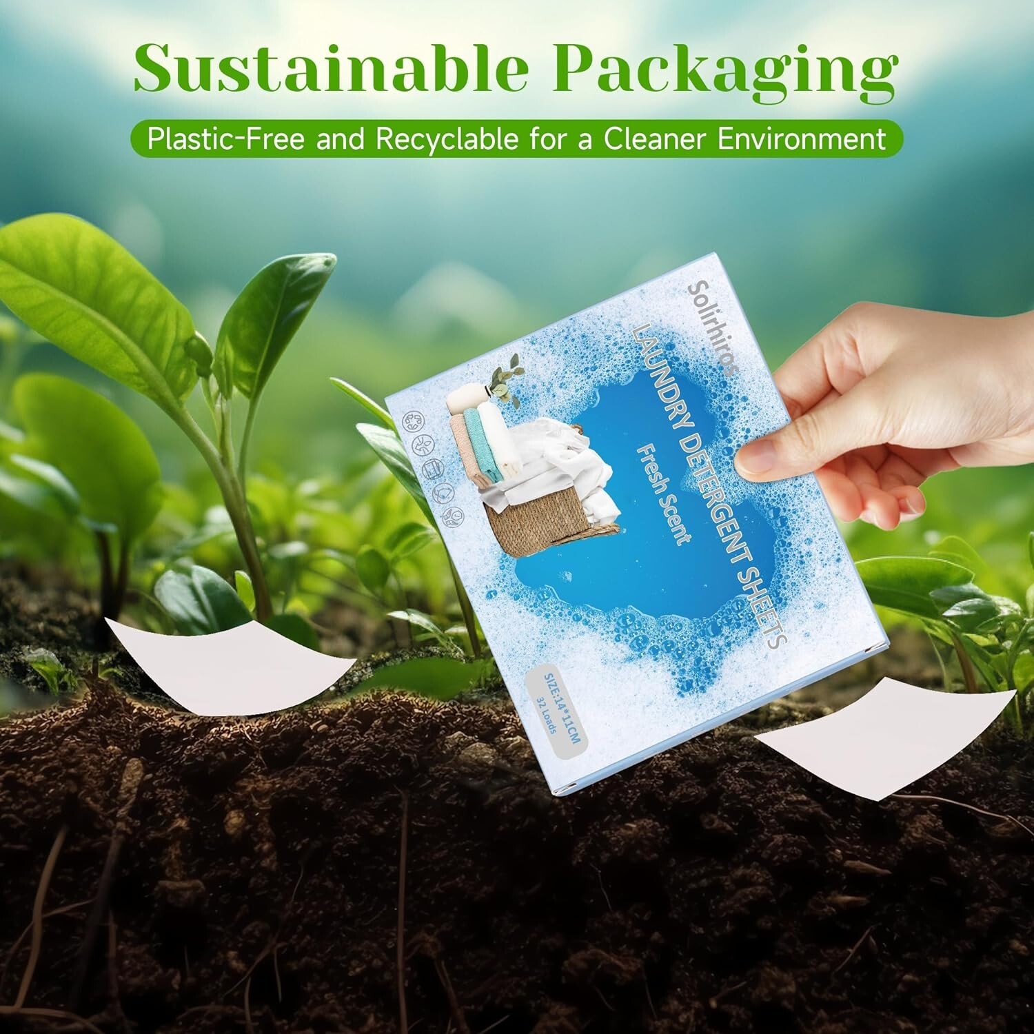 Eco Friendly Laundry Detergent Sheets Travel Size Zero Waste Lightweight Packs
