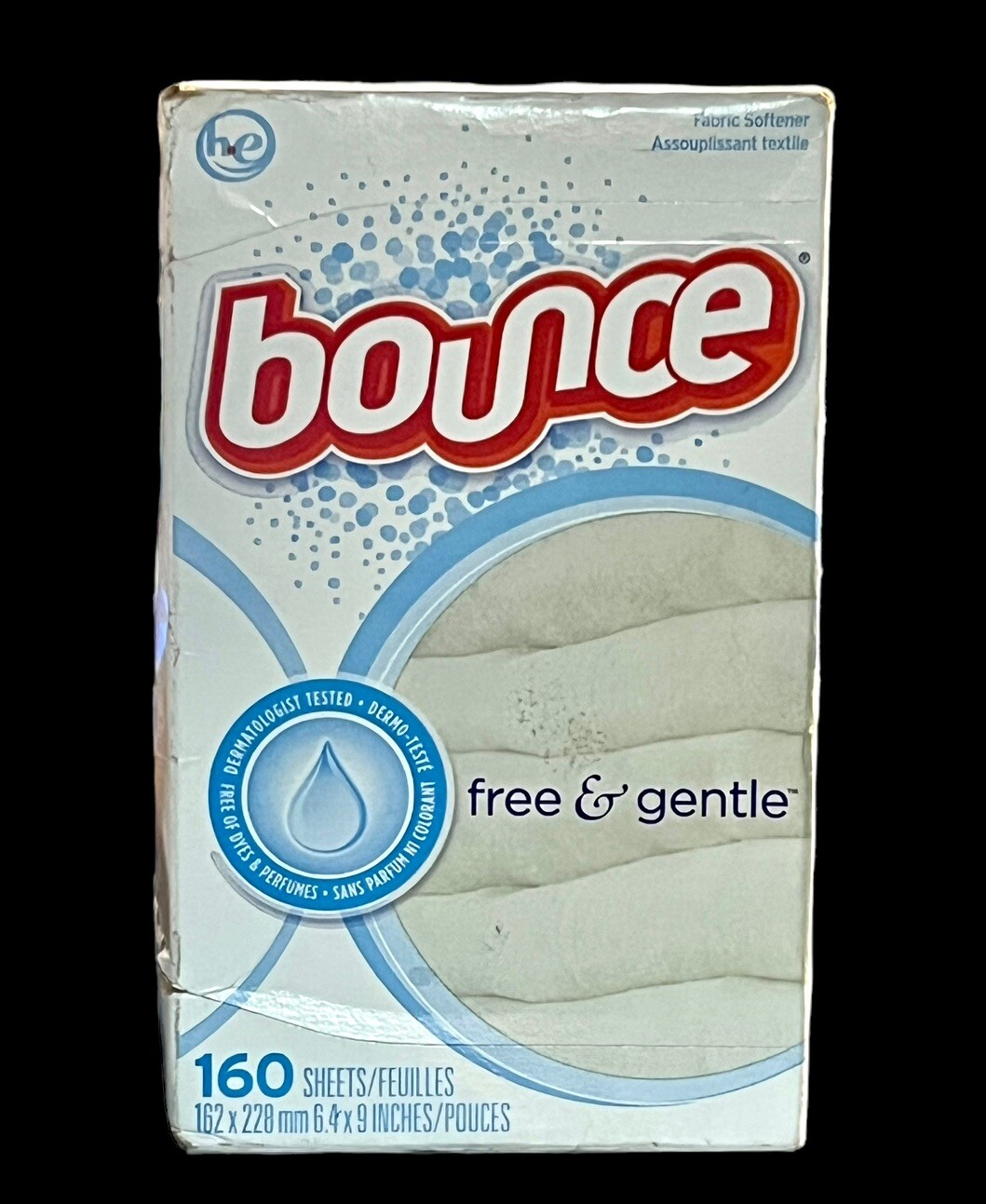 BOUNCE Clothes Softener Wrinkle Static Remover Dryer Sheets ~Free & Gentle 160Ct