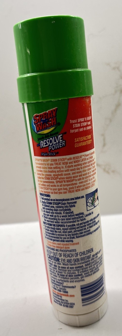 Spray n Wash Stain Stick with Resolve Power Laundry Stain Remover 4.3oz Full