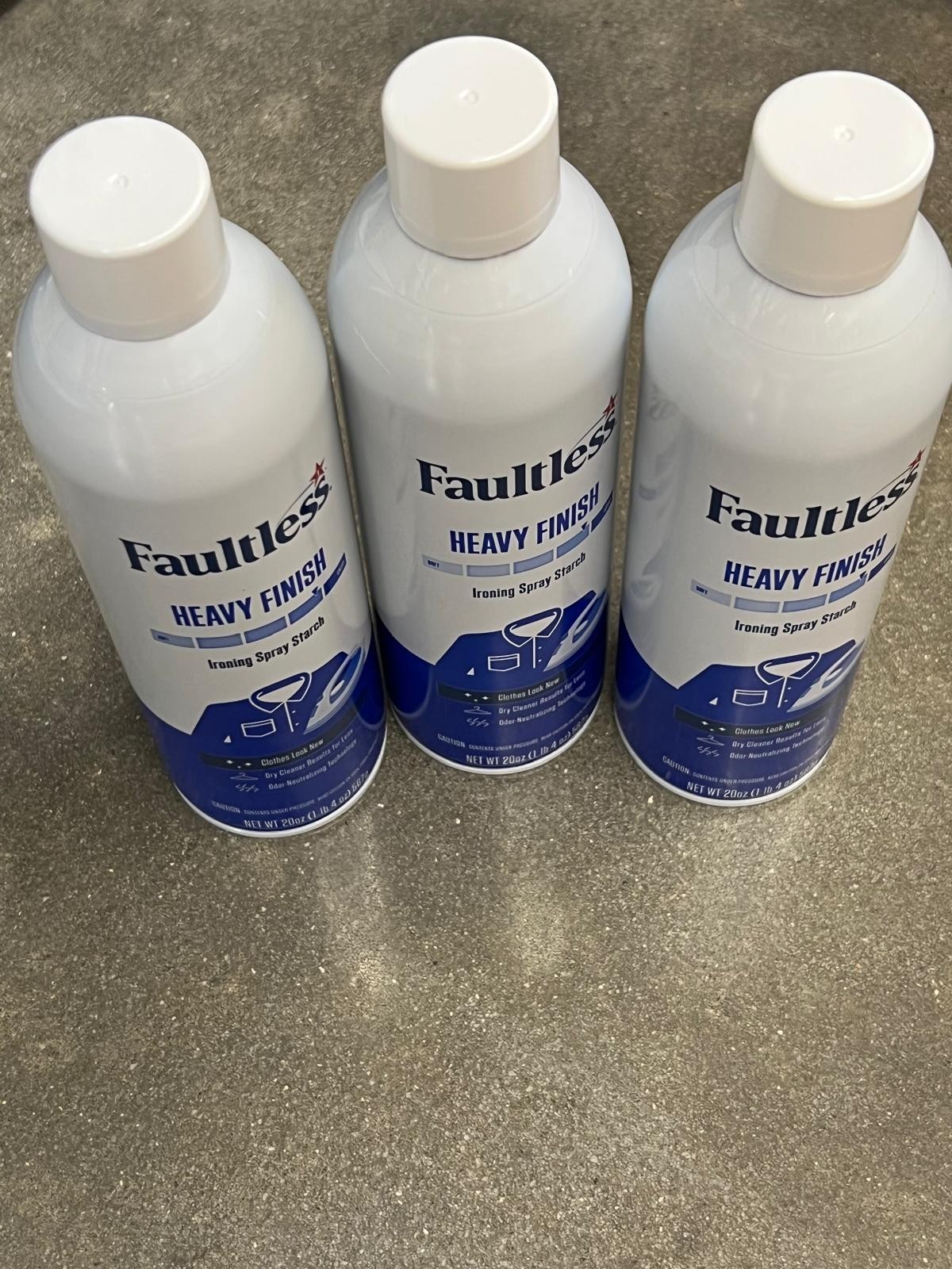 Faultless Heavy Hold Ironing Enhancer Spray Starch, 20 Oz, Pack of 3