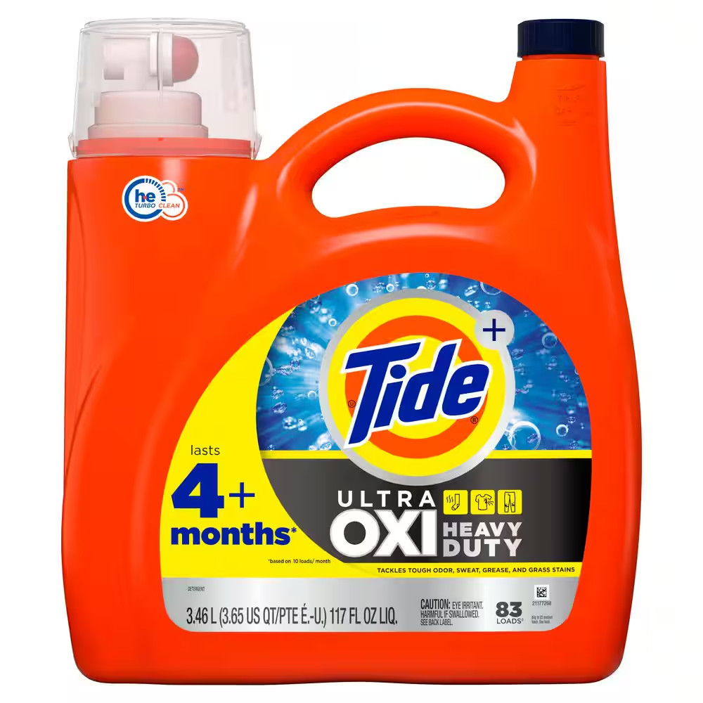 117 oz. Ultra Oxi Heavy Duty Liquid Laundry Detergent, Original Scent, 83 Loads