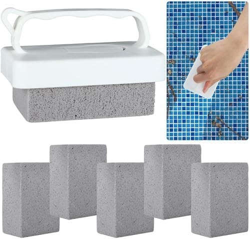 HandHeld Pumice Stones for Pool Cleaning, Spa Tile, Grout & Concrete 6 PCS