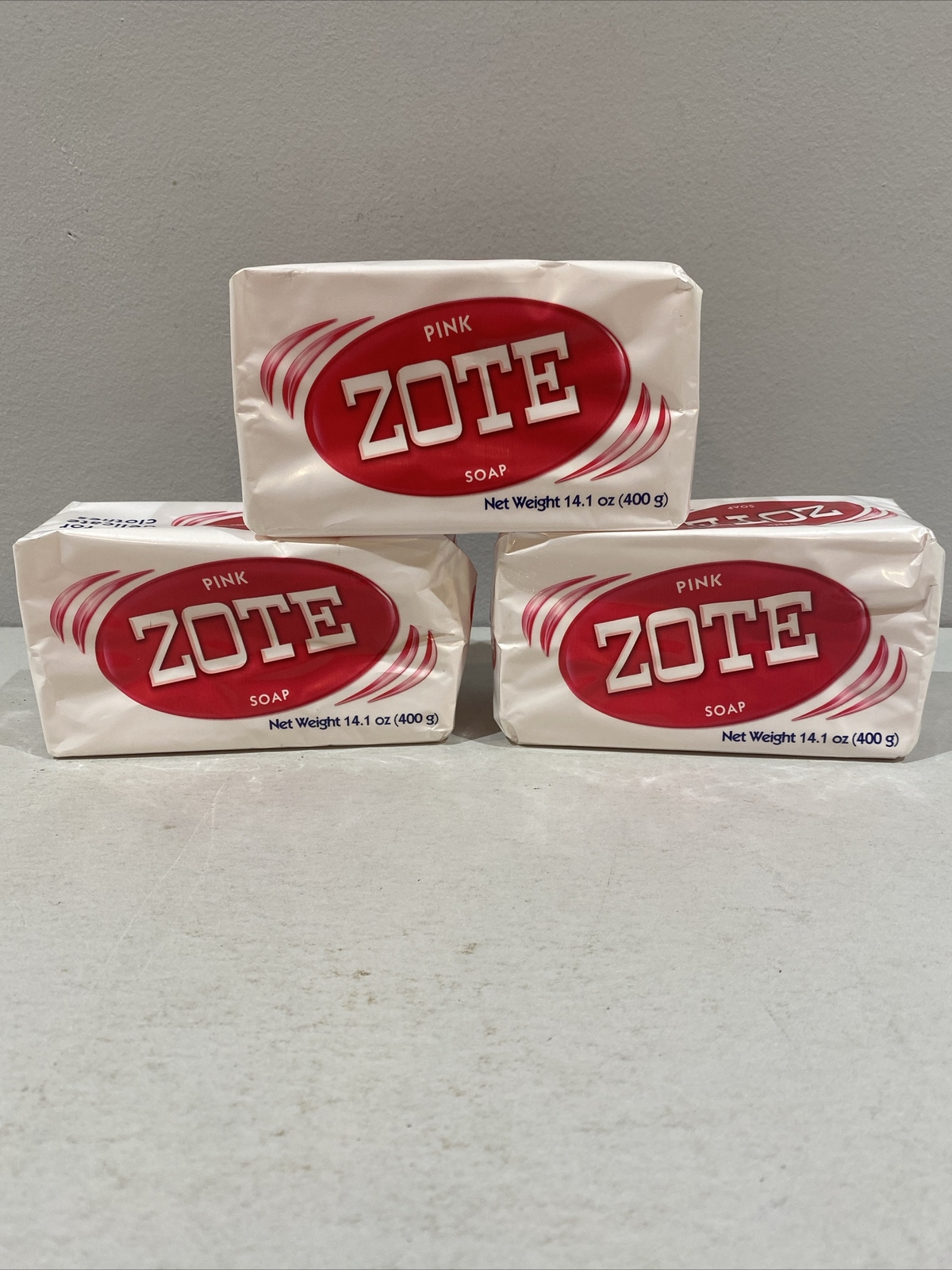 ZOTE Pink Laundry Soap Washing Clothes LOT OF 3 14oz Bars FREE SHIPPING!!