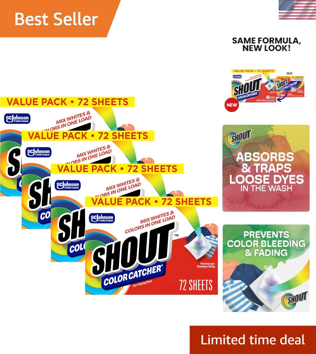 Shout Color Catcher Sheets for Laundry, Allow Mixed Washes, Prevents Color Ru…