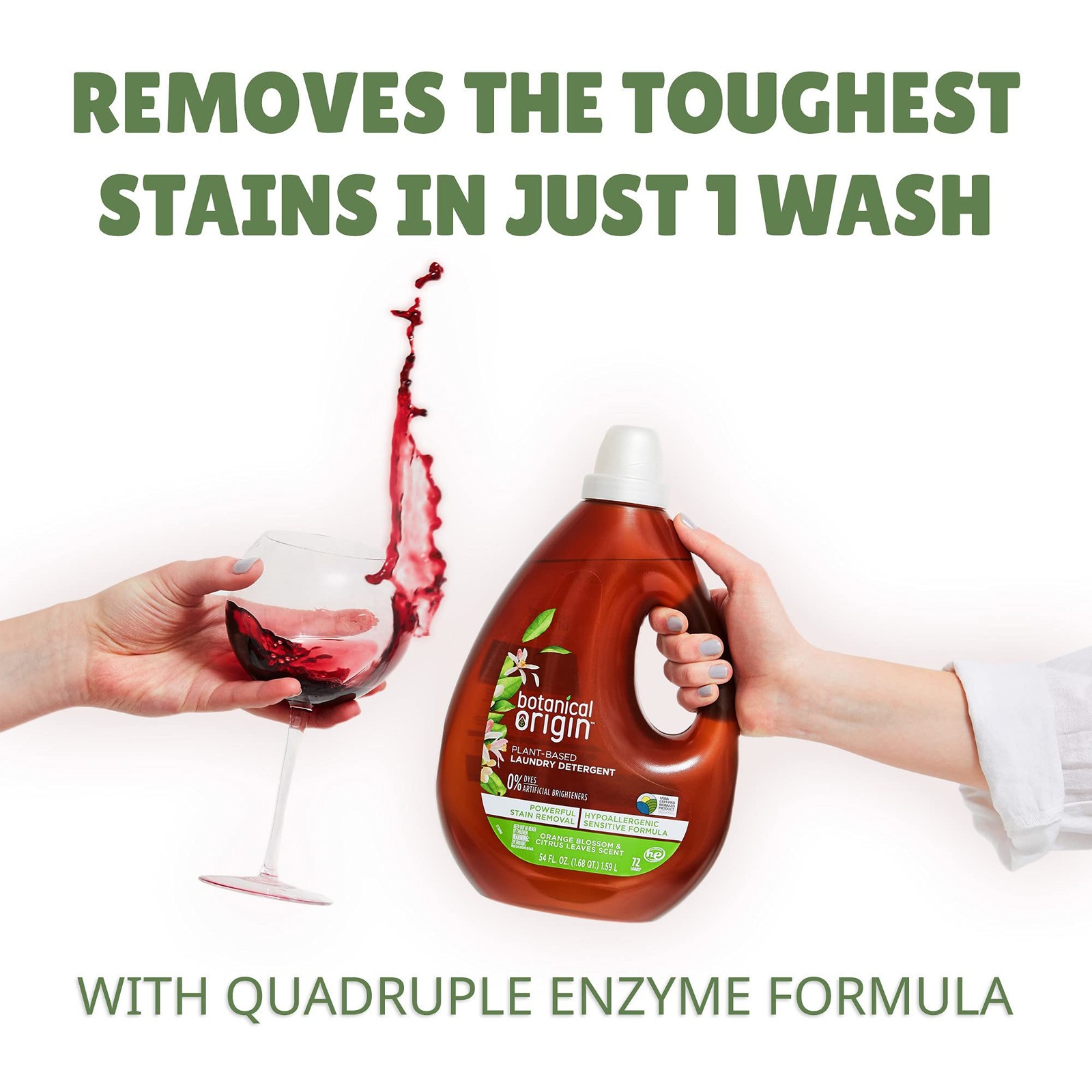 Plant-based Laundry Detergent 54 Oz USDA Certified Bio-based – Tough on Stains