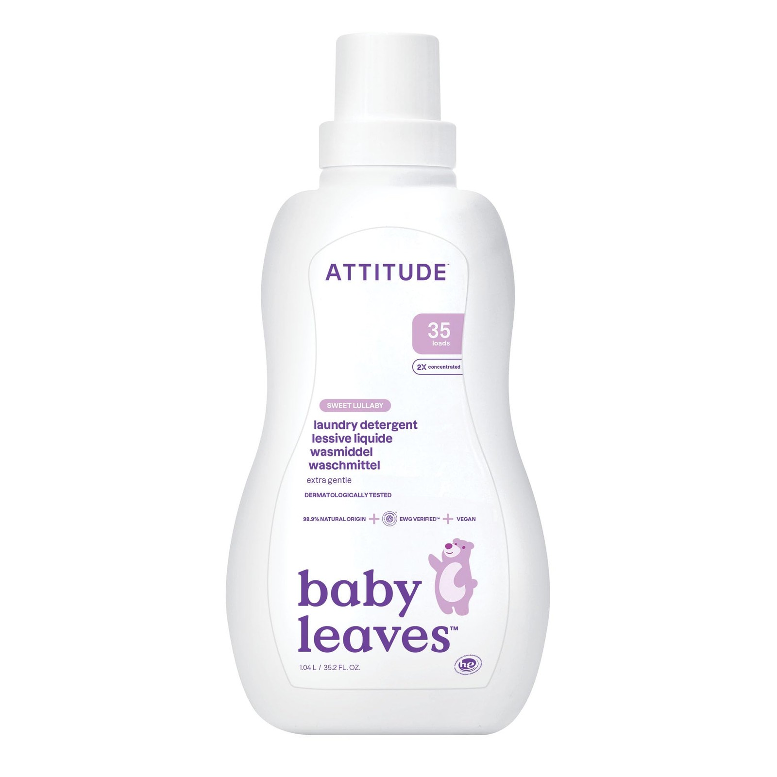 ATTITUDE Baby Laundry Detergent EWG Verified 35 Loads