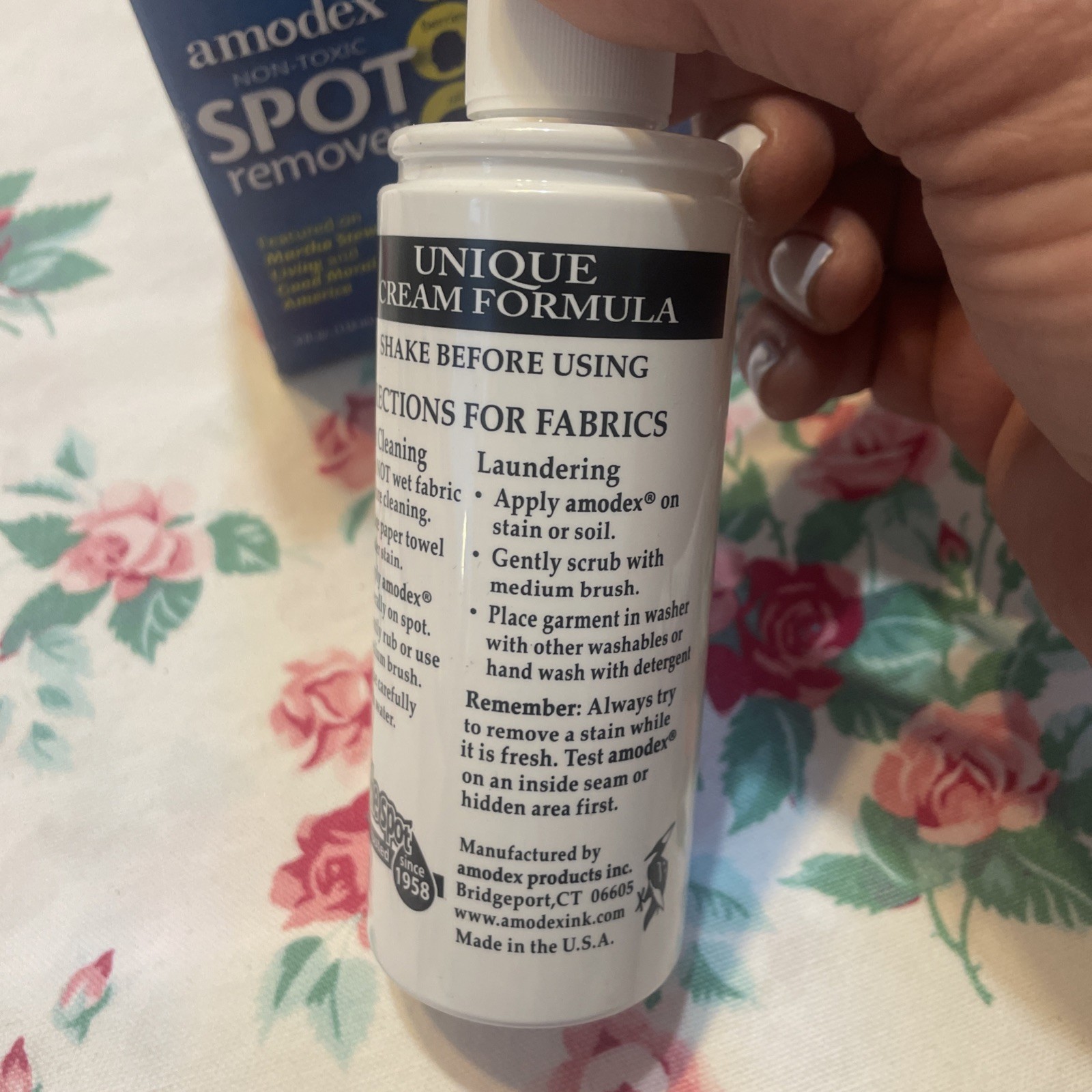 2~Amodex Spot Remover Ink & Stain Remover 4oz Bottle Nontoxic New Made In USA