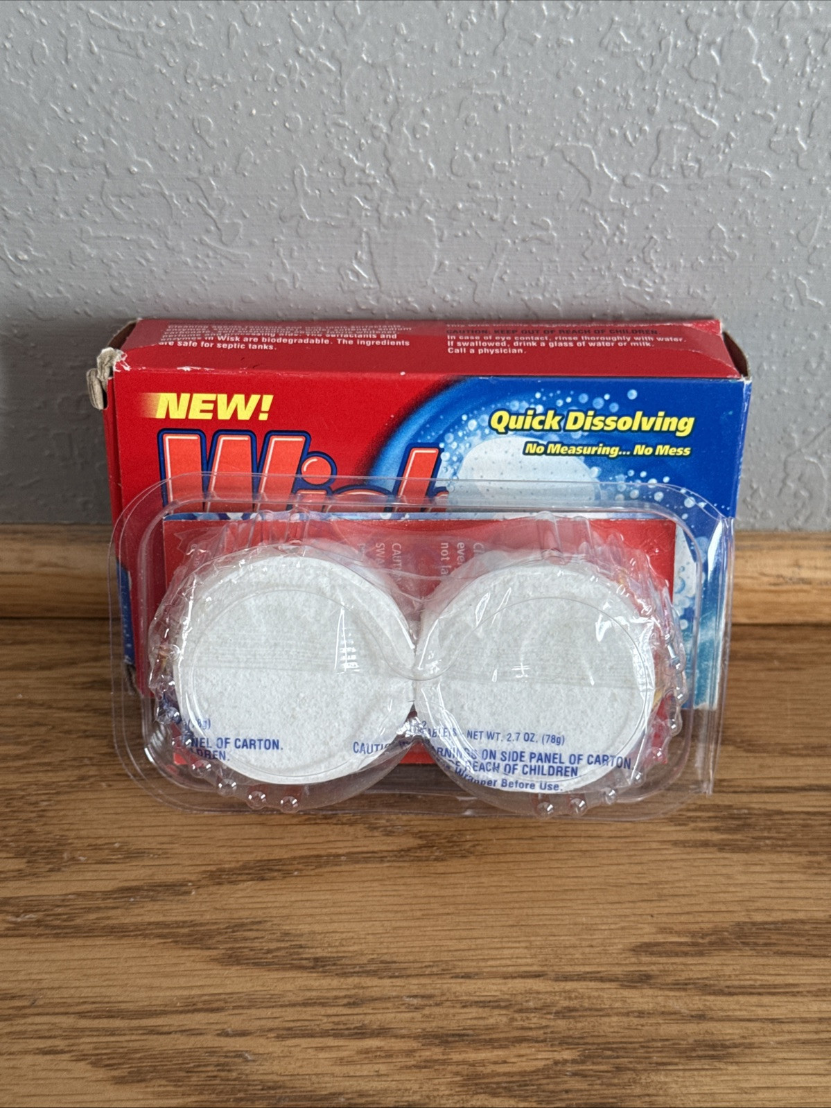 Wisk Dual Action Tablets (2 pods – 1 box) Laundry Detergent Discontinued NEW NOS