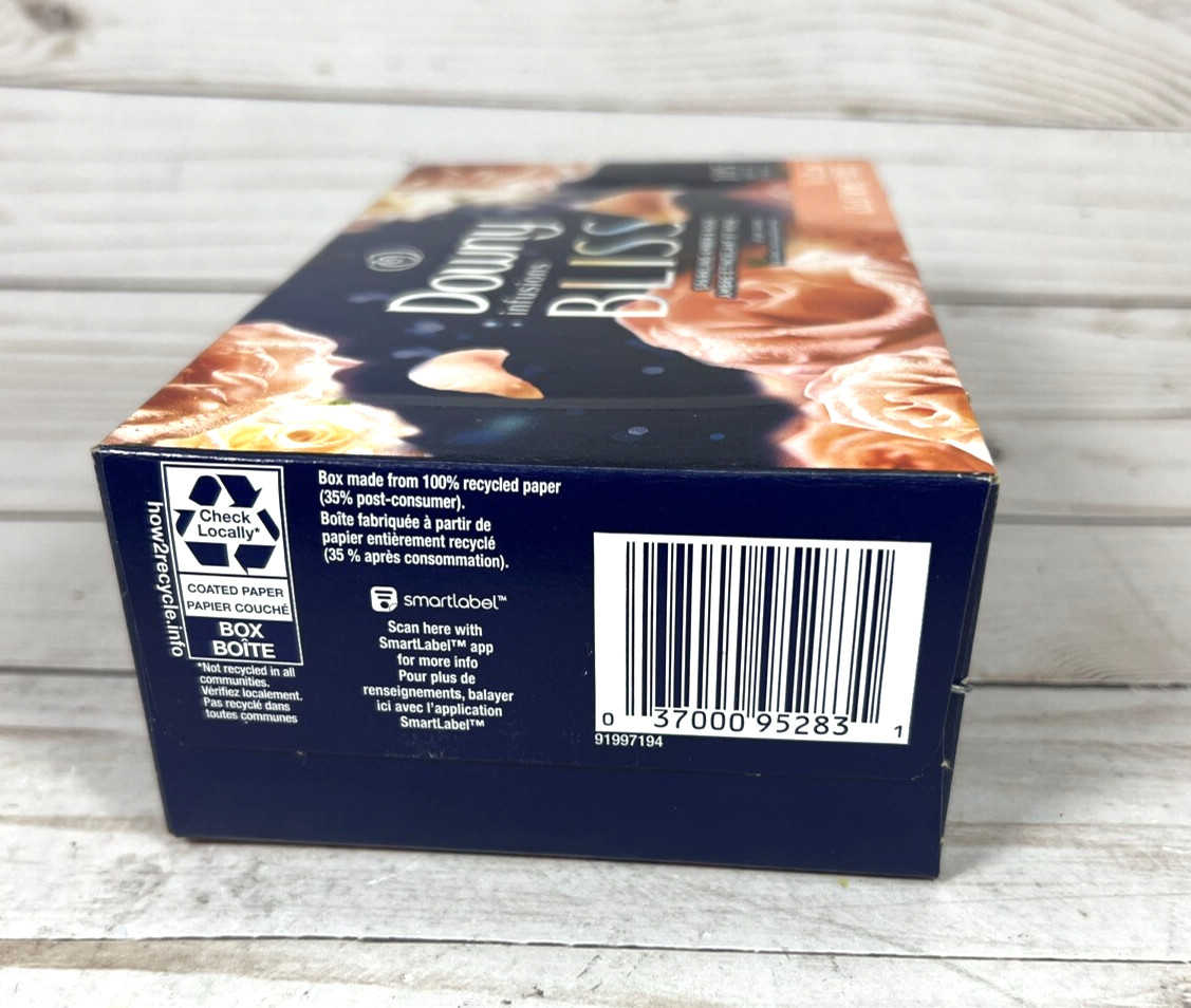 Downy Infusions Bliss Sparkling Amber & Rose Dryer Sheets 105cnt ( 2 Pack)