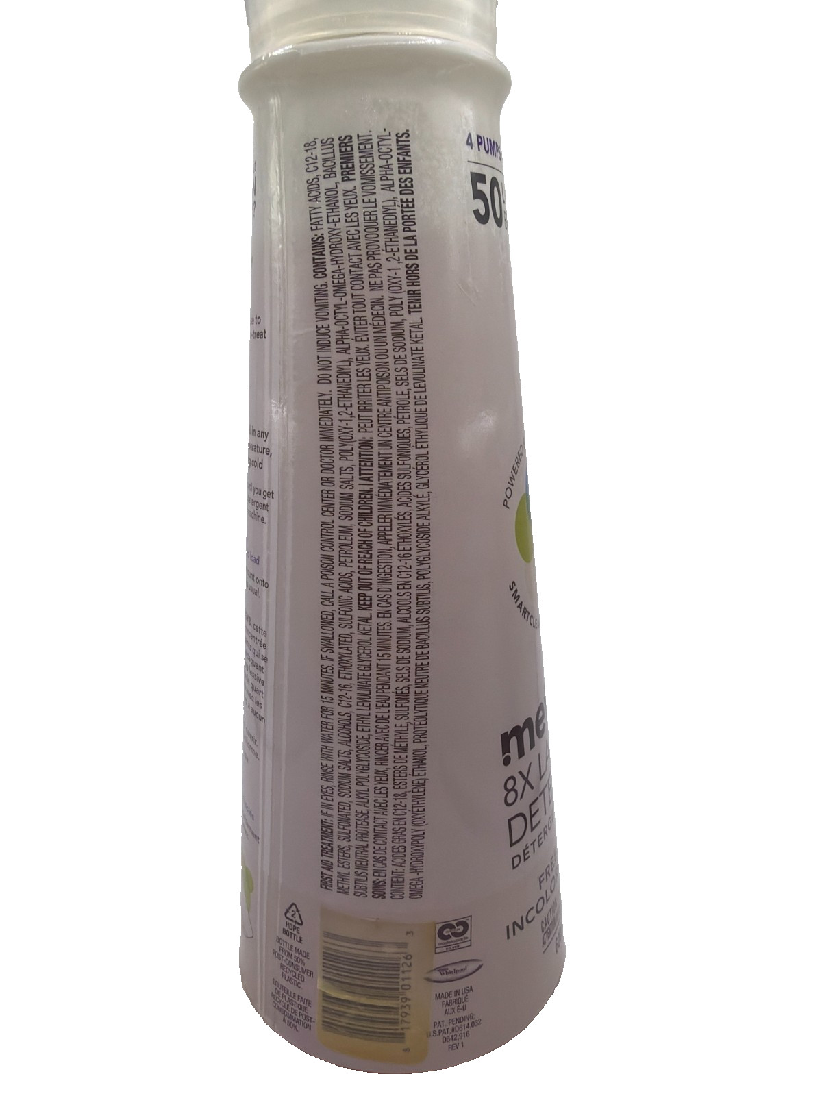 Method Laundry Detergent Pump Hypoallergenic Free & Clear 600ml 20 Fl Oz NEW