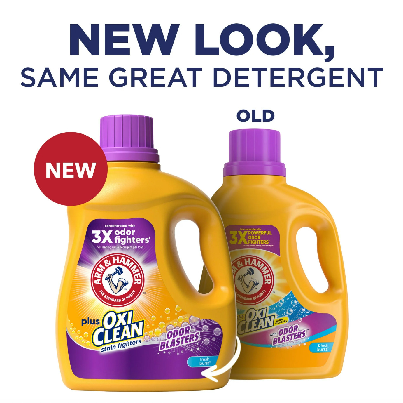 Plus OxiClean Odor Blasters Liquid Laundry Detergent, Fresh Scent, 100.5 fl oz