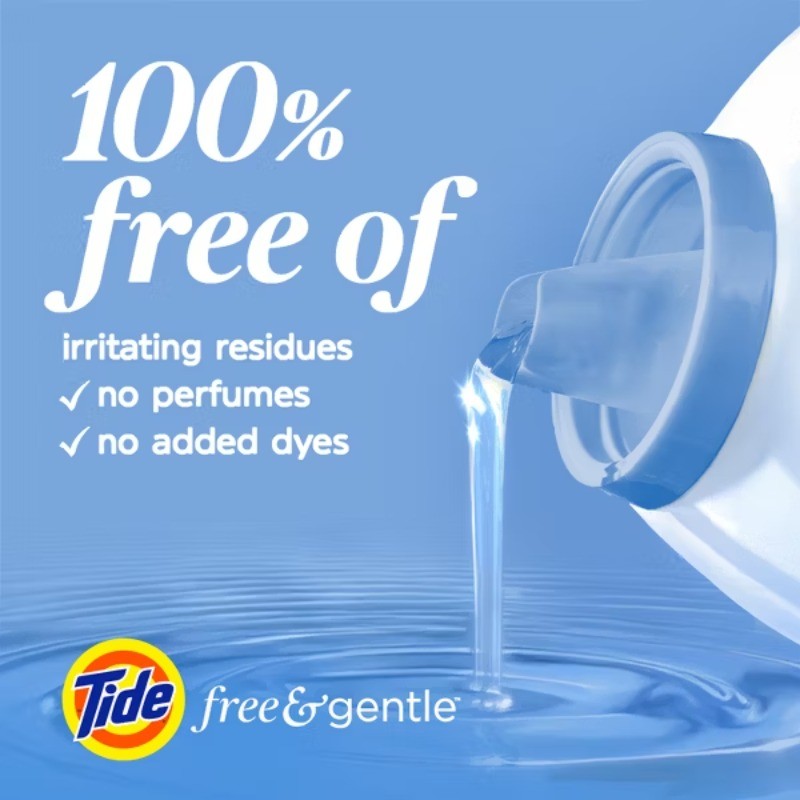 Tide Free & Gentle Unscented HE Deep Laundry Detergent 64 Loads – 84 fl oz