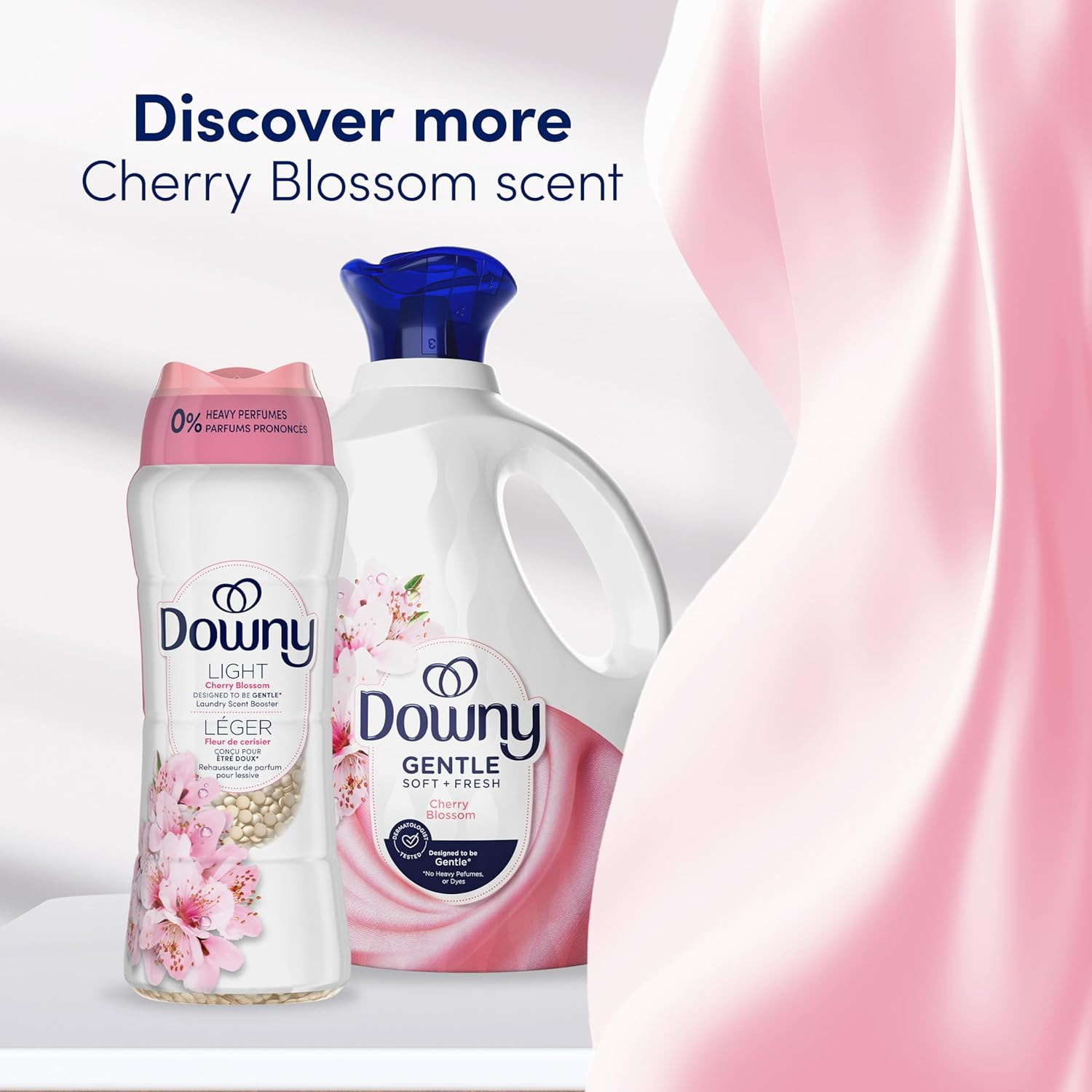 Downy Gentle Soft + Fresh Fabric Softener Liquid, Cherry Blossom Scent, 56 FL OZ