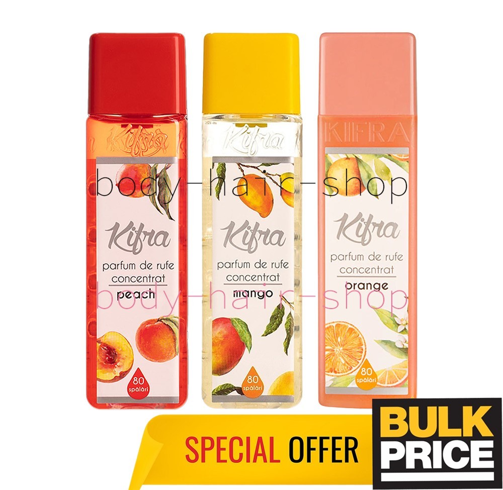 Kifra Laundry Perfume Peach Orange Mango Fruity Exotic Premium Fragrance 3-Pack