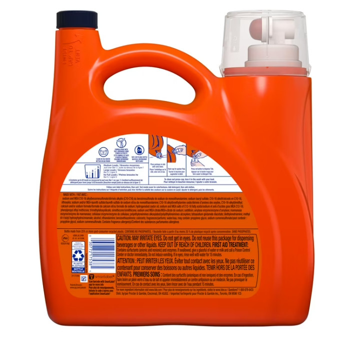 Tide with Ultra Oxi Boost, Advanced Stain Remover 117 fl oz 83 Loads