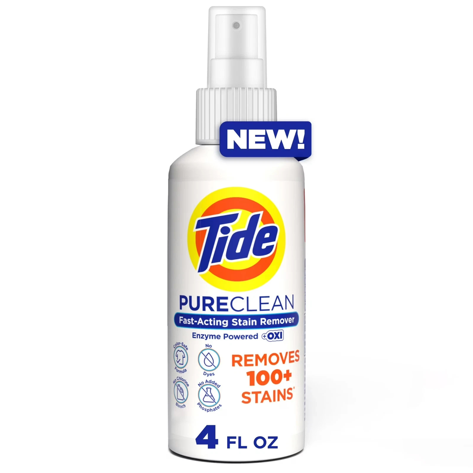 Tide PureClean Laundry Stain Remover Fast Acting 4 fl oz- Free Shipping USA