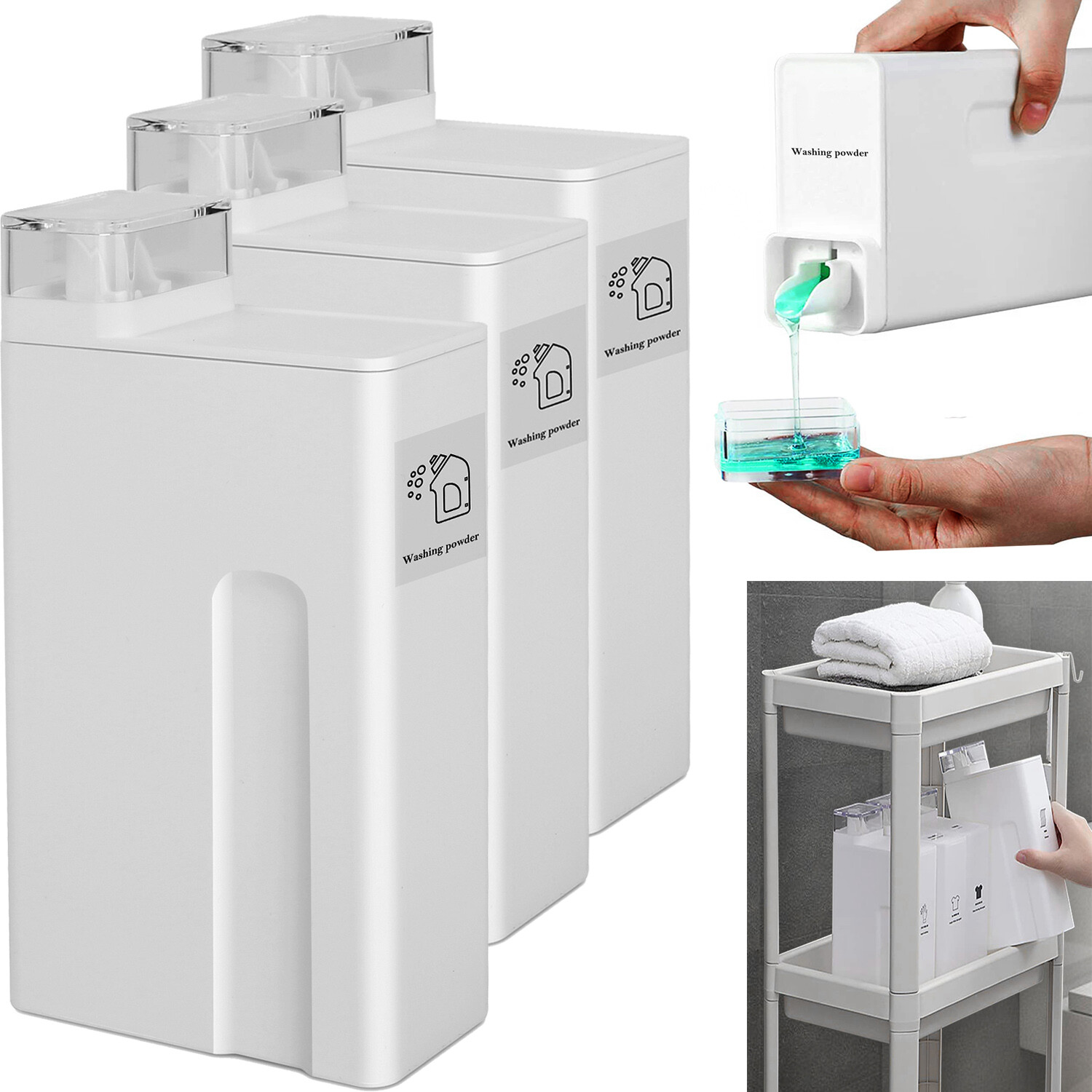 35oz Laundry Detergent Dispenser Container Empty Bottle Storage Box Dispenser