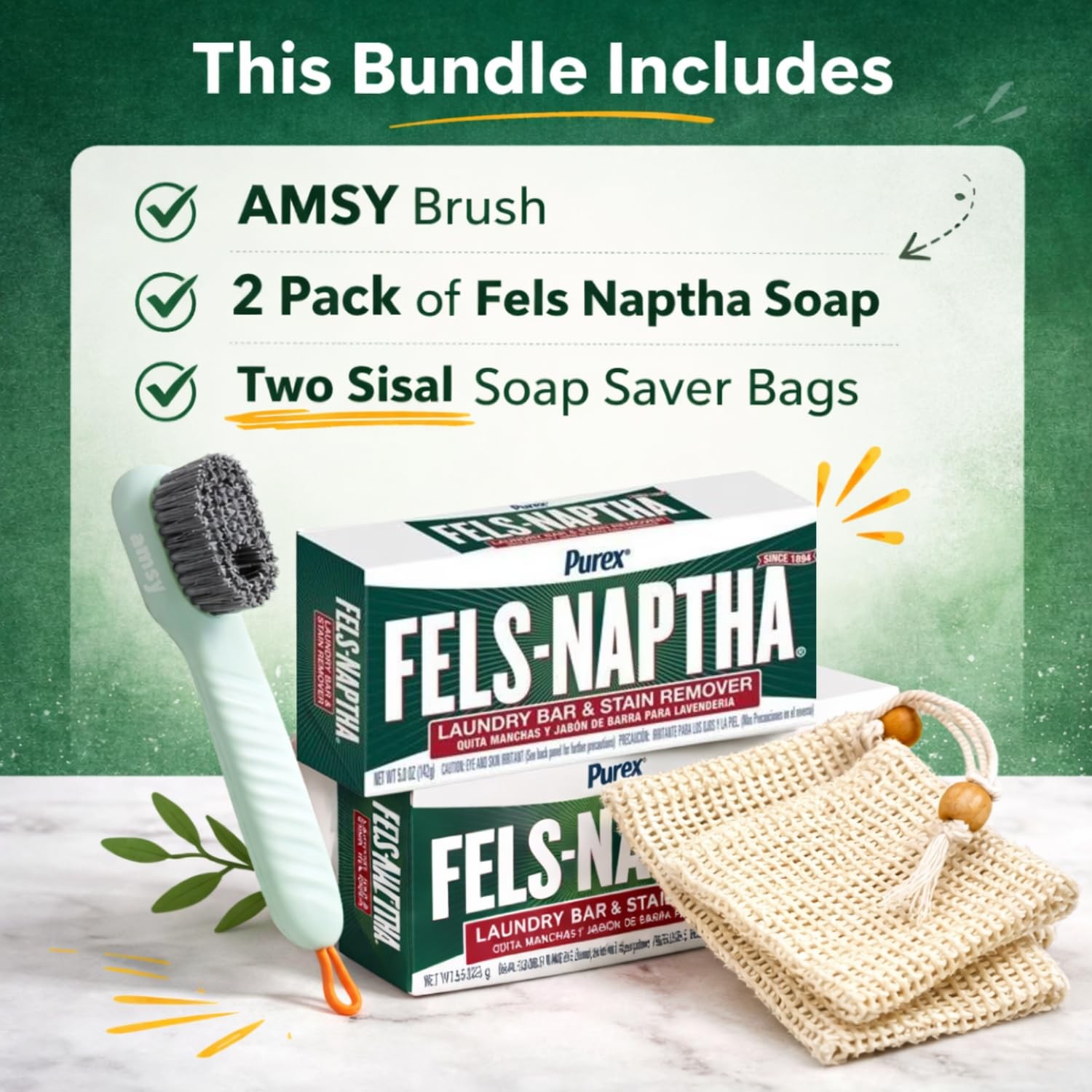 Soap Bars Stain Laundry Bundle Multifunctional Cleaning Brush and 2 pack ofʼ …