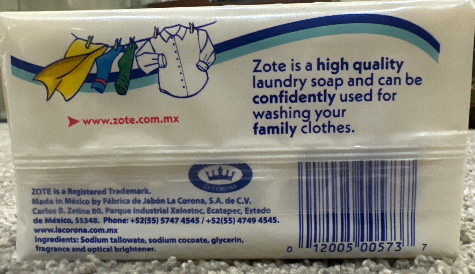 Zote White Soap Bar , 4 Pack 14.1 Oz (400g)