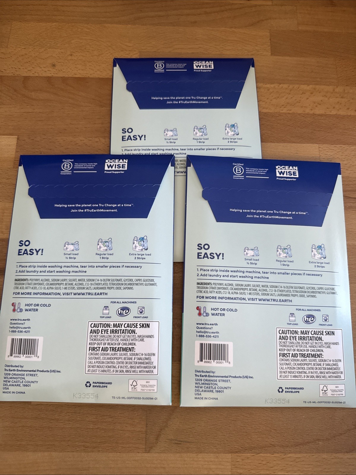 3X-Unscented Eco-Friendly Laundry Detergent Sheets Fragrance Free -32 Strips EA