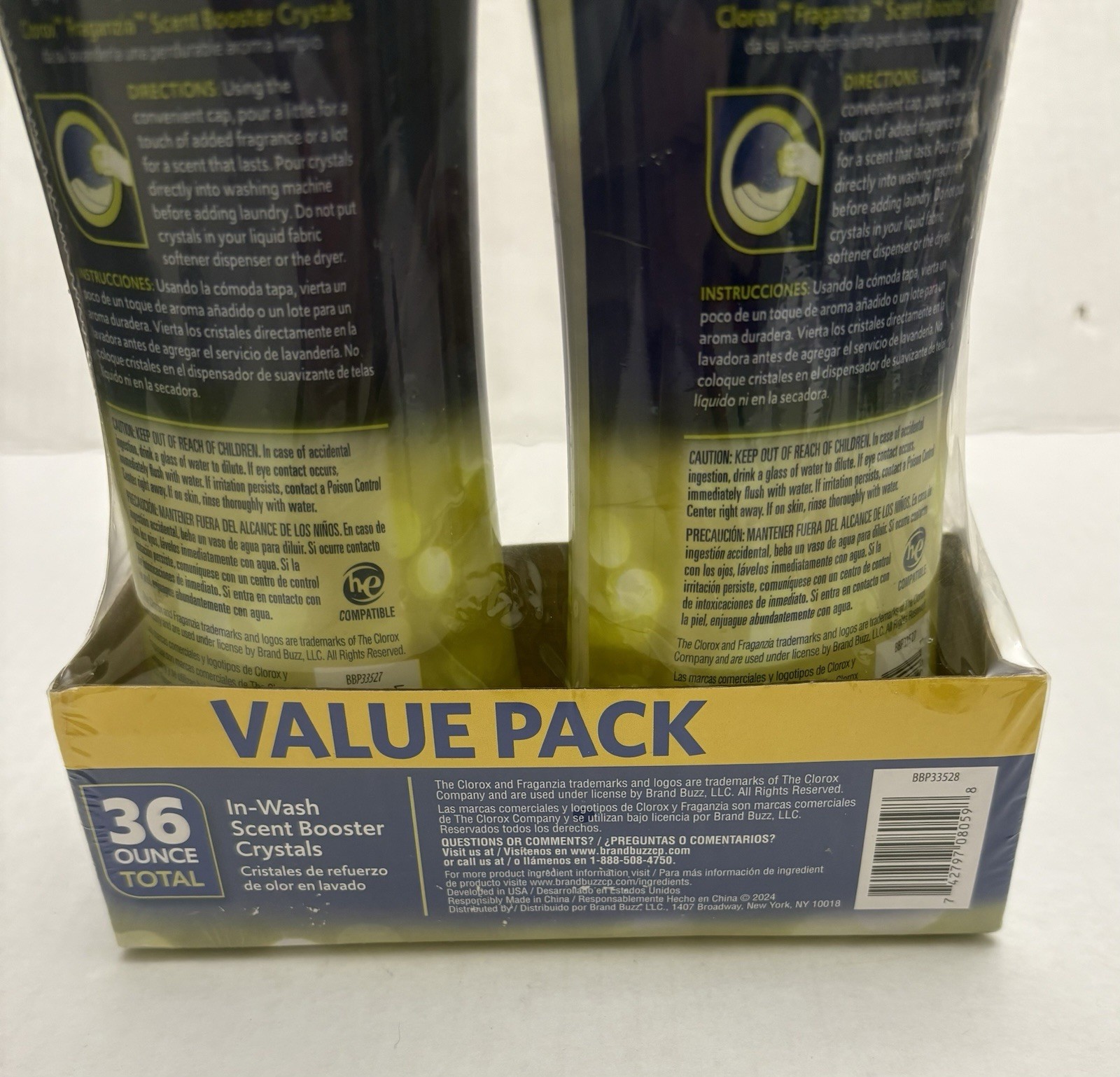 Clorox Fraganzia In Wash Scent Booster Crystals Citrus Blossom 36Oz Total 2 Pack