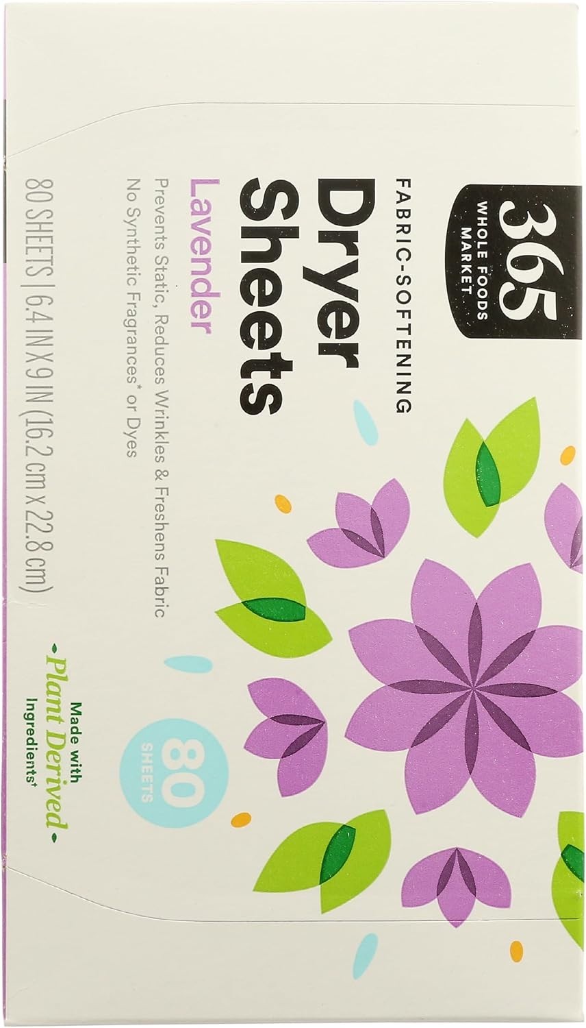 Biodegradable 80 Count Lavender Fabric Softener Sheets – Eco-Friendly Freshening