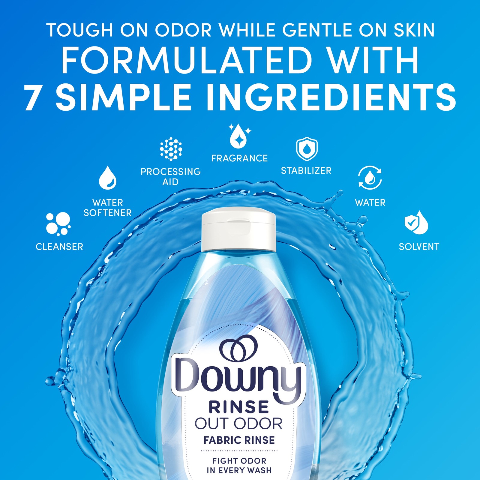 (4 pack) Downy Rinse Out Odor Laundry Rinse, Tackles Tough Odors and Refreshes