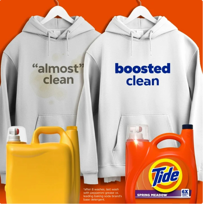 2 Pack Laundry Detergent w 6X Boosted Cleaning Power, Spring Meadow,125 fl oz Pk