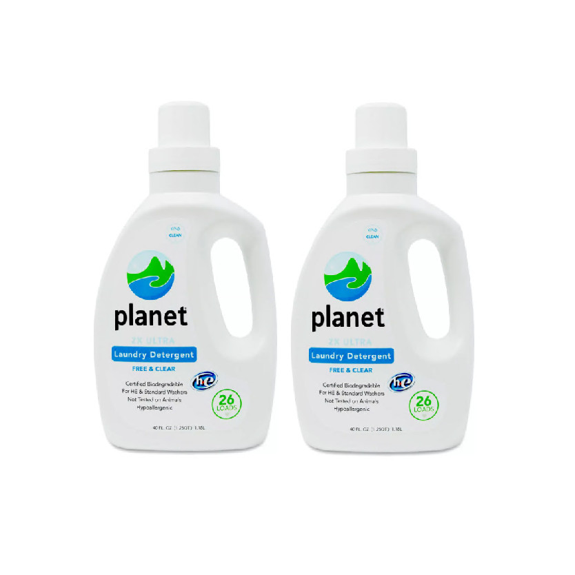 Planet HE Ultra Laundry Detergent Free & Clear 26 load ( 40 oz ) Pack of 2