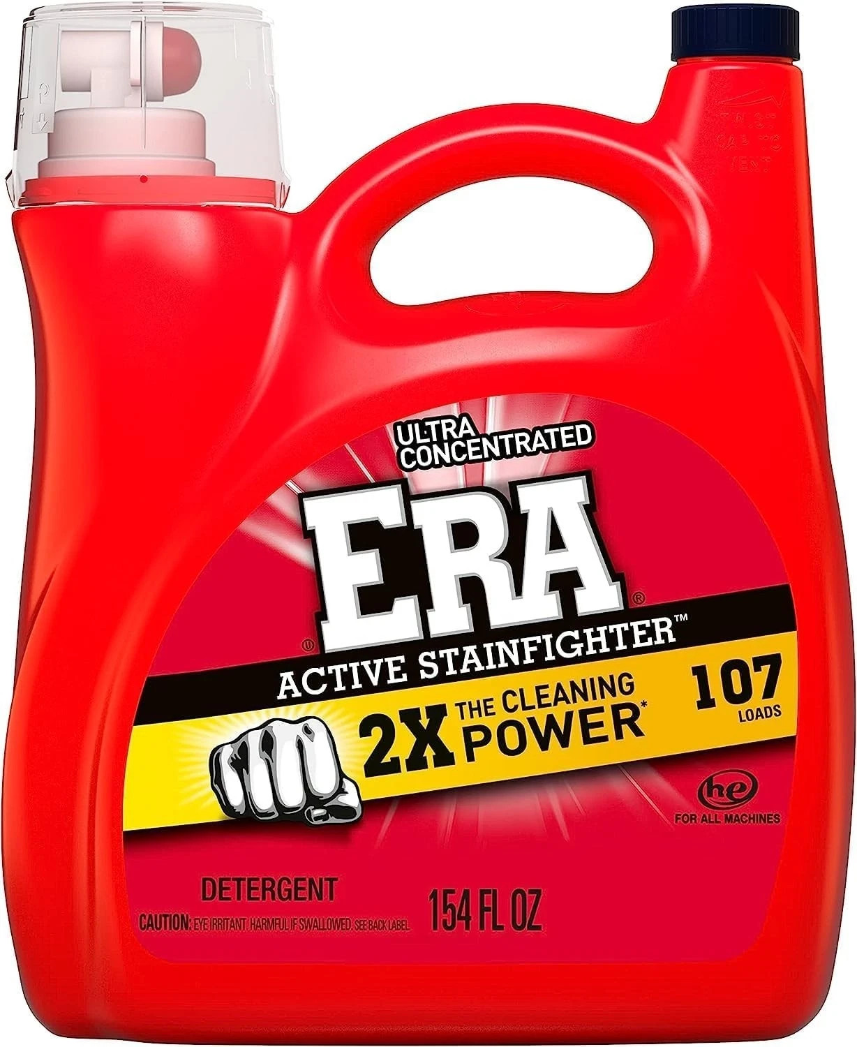 Era 2X Ultra Active Stainfighter Formula Liquid Laundry Detergent, 154 fl oz