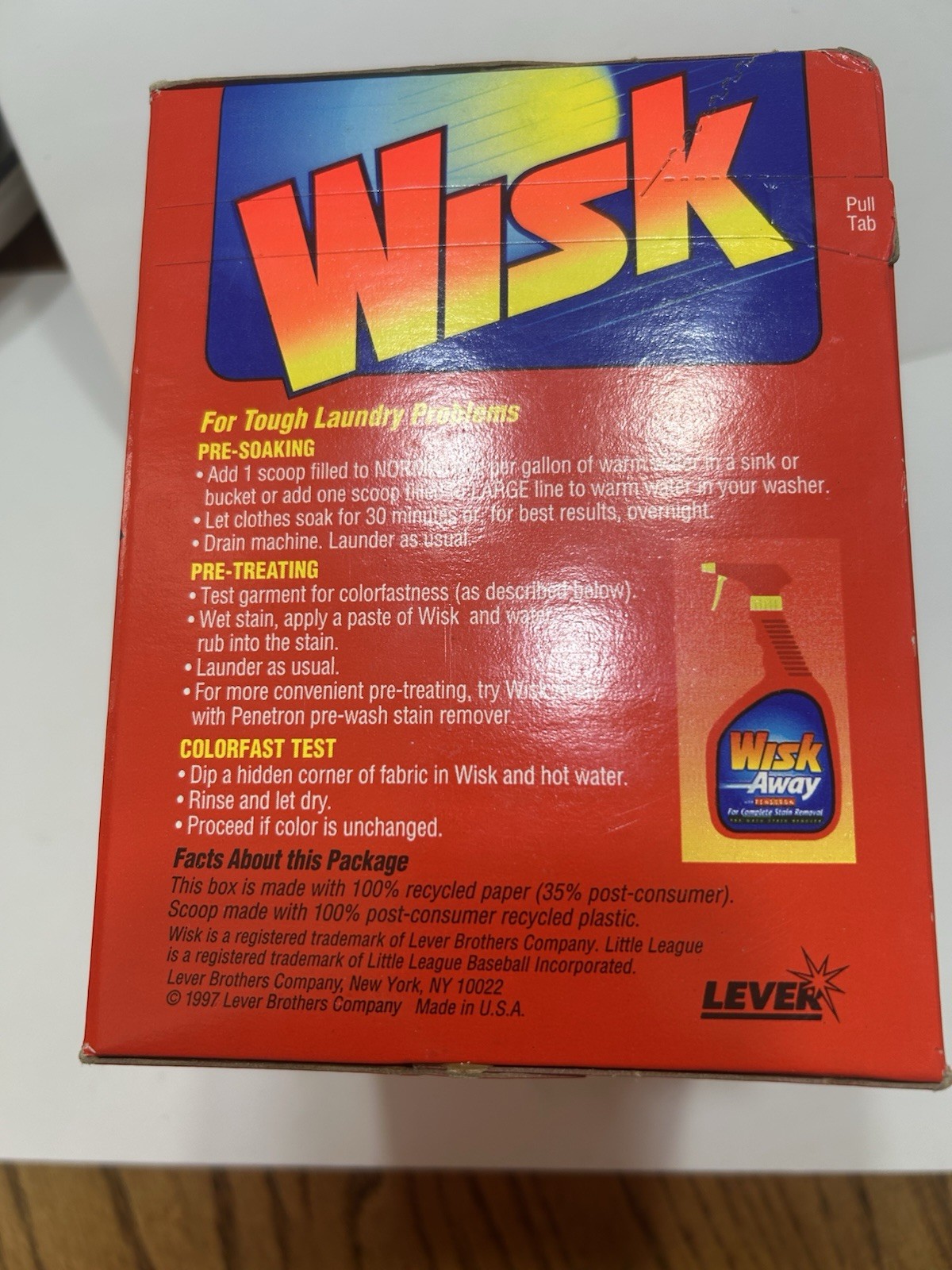 Wisk Laundry Detergent Washing Powder NOS Vintage 1997 Sealed 90s Movie Prop
