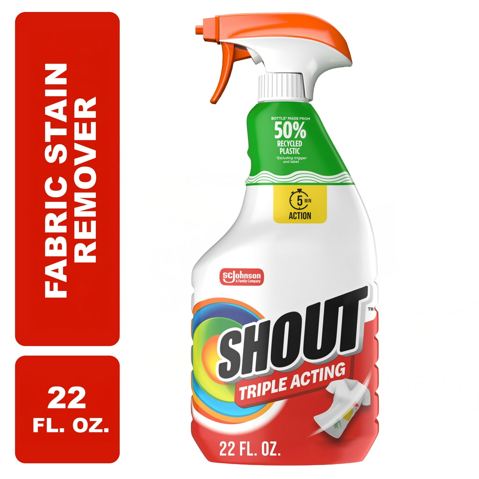 Shout No Scent Laundry Stain Remover 22 oz. Liquid