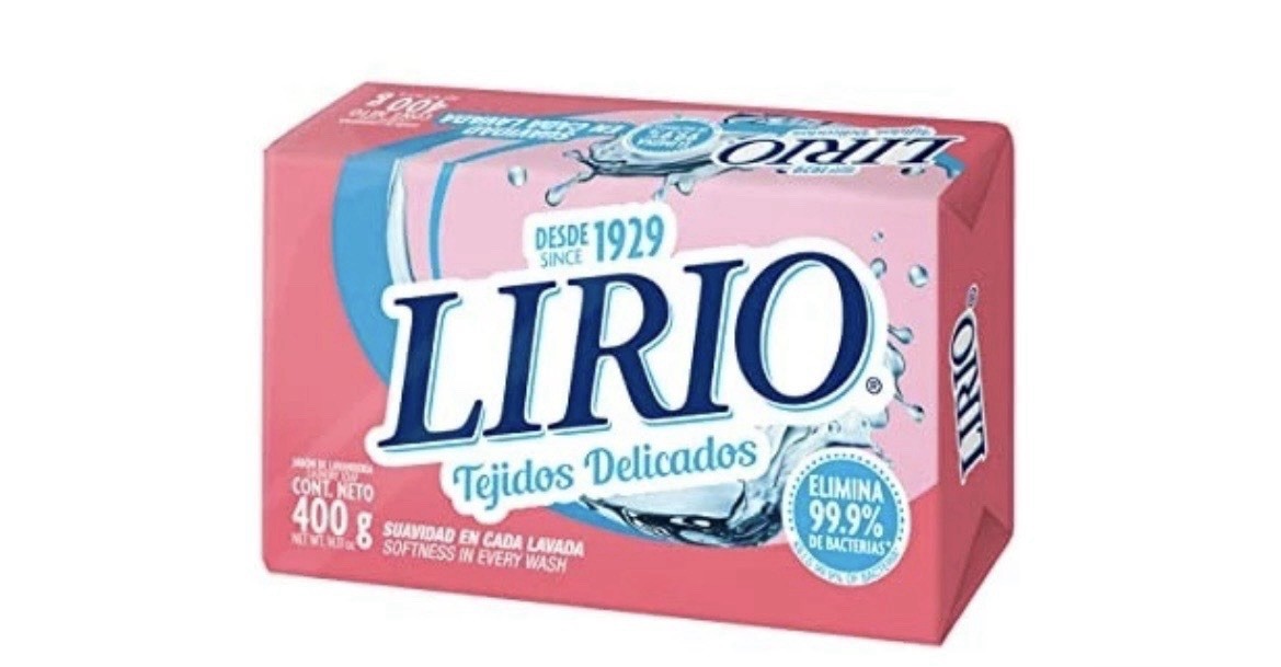 LIRIO Tejidos Delicados Laundry Soap Bar 400g Softness Antibacterial for Fabric