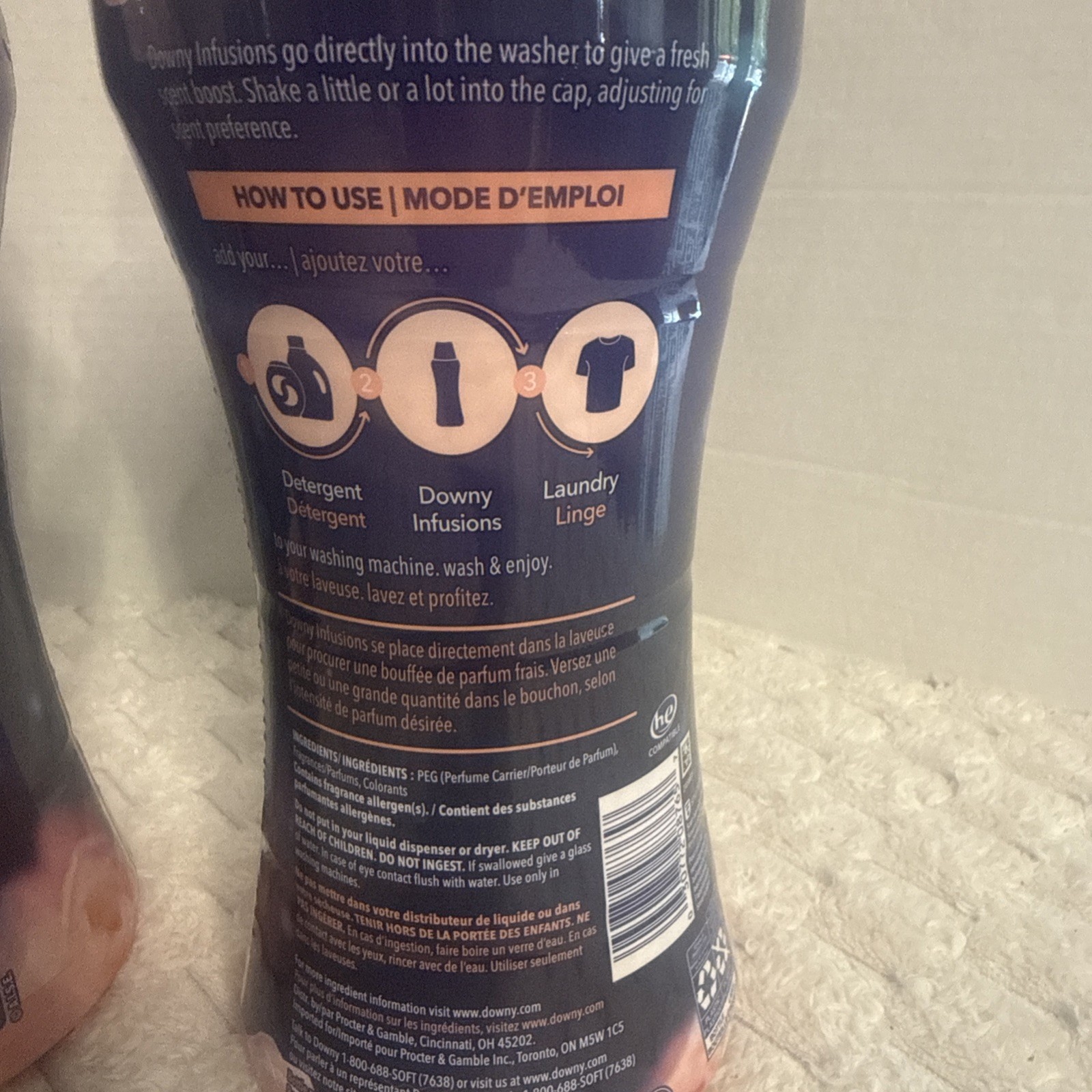 Downy Infusions Bliss Sparkling Amber & Rose 24oz Wash Scent Rare New Sealed 4