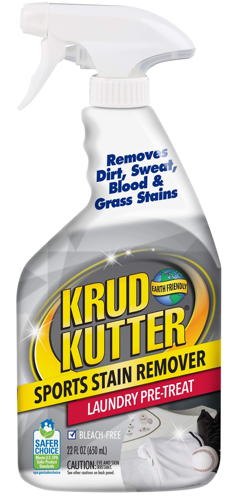 Krud Kutter Sports Stain Remover Laundry Pre Treat 1 Count (Pack of 1), White