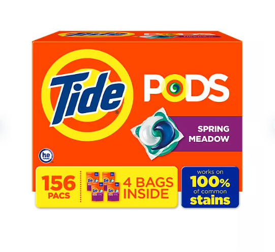 Tide PODS Laundry Detergent Pacs, Spring Meadow, 156 ct. Free Shipping