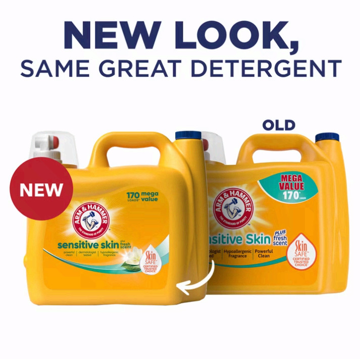 4 Pack Sensitive Skin Plus Fresh Scent, 170 Loads Liquid Laundry Detergent