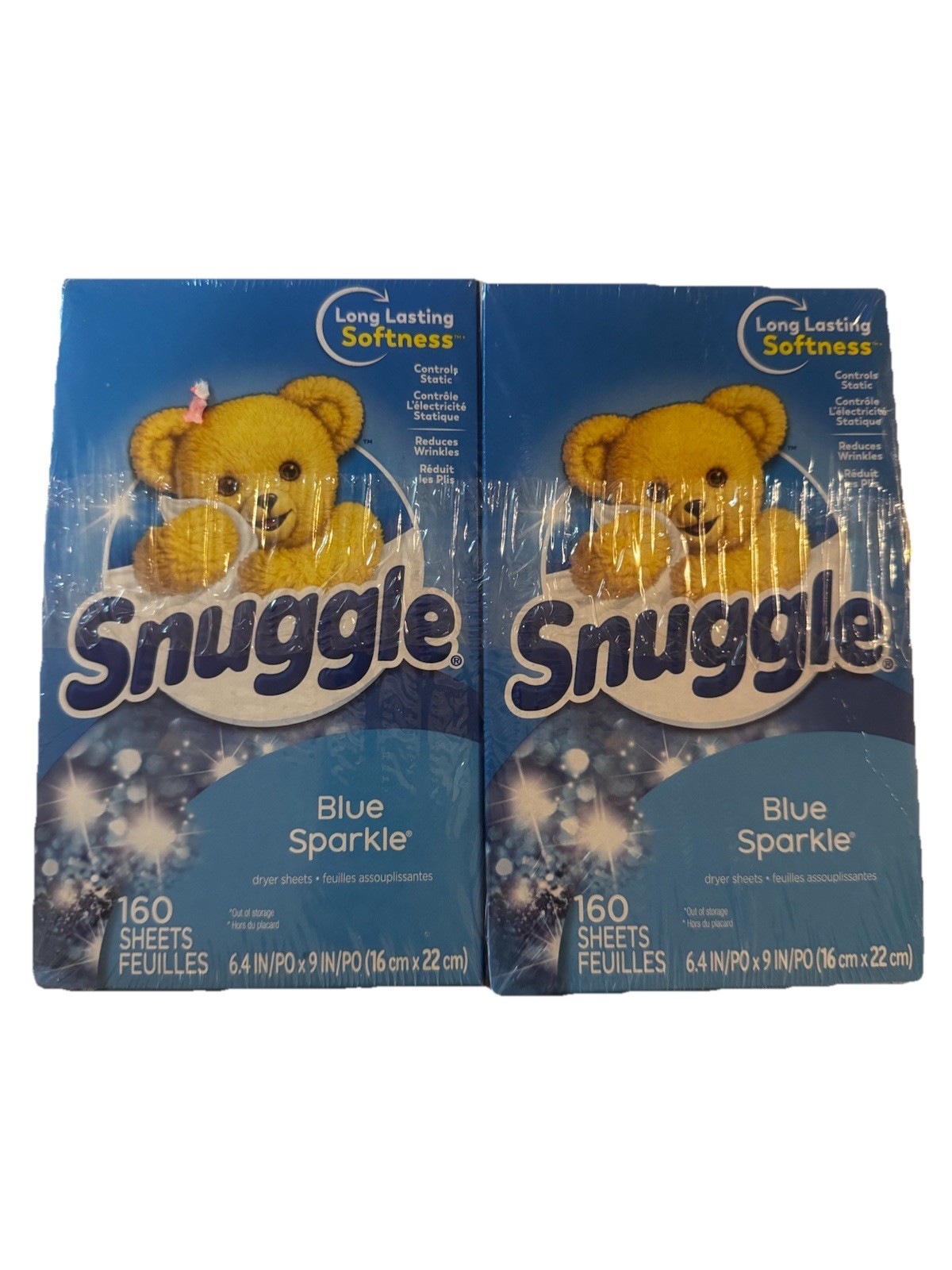 Snuggle Fabric Softener Dryer Sheets, Blue Sparkle, 320 Count .