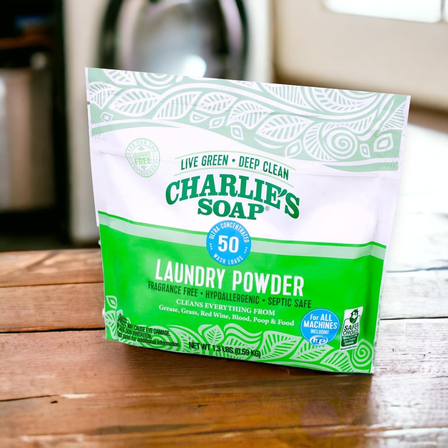 Charlie’s Soap Laundry Powder – 50 Loads – Eco-Friendly, Hypoallergenic